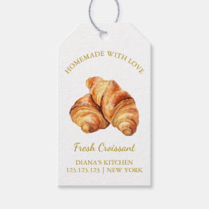 Simple Homemade Fresh Croissant Hang Tag   Weiß Geschenkanhänger
