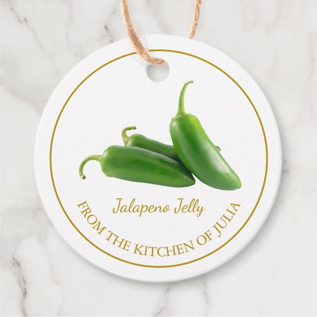 Simple Homemade Jalapeno Jelly Hang Tag Geschenkanhänger (Vorderseite)