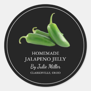 Simple Homemade Jalapeno Jelly Label Runder Aufkleber