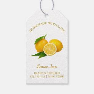 Simple Homemade Lemon Jam Hang Tag l White Geschenkanhänger