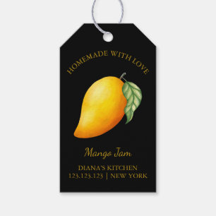 Simple Homemade Mango Jam Hang Tag l Black Geschenkanhänger