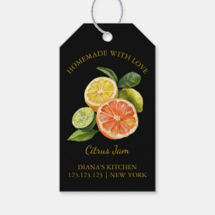 Simple Homemade Mixed Citrus Jam Hang Tag l Black Geschenkanhänger