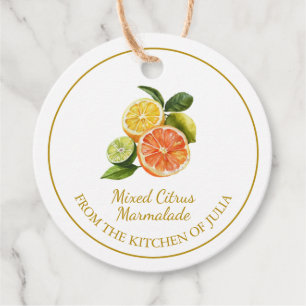 Simple Homemade Mixed Citrus Marmalade Hang Tag Geschenkanhänger