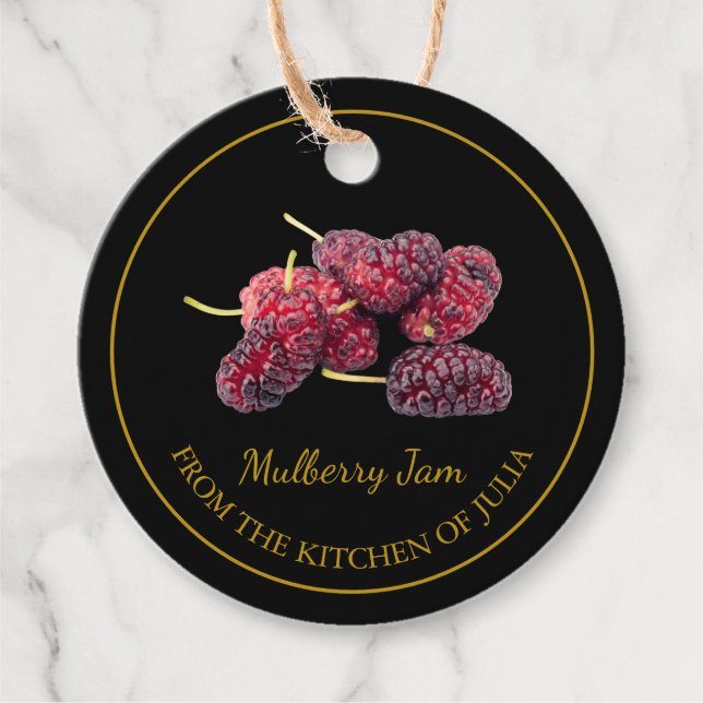 Simple Homemade Mulberry Jam Hang Tag Geschenkanhänger (Vorderseite)