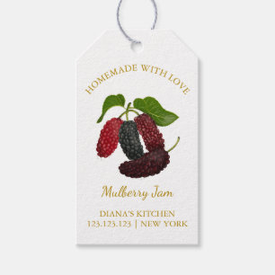 Simple Homemade Mulberry Jam Hang Tag l White Geschenkanhänger