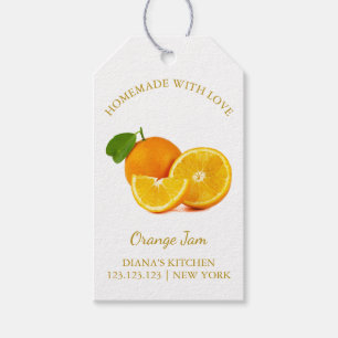 Simple Homemade Orange Jam Hang Tag l White Geschenkanhänger