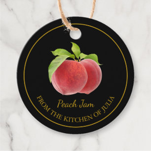 Simple Homemade Peach Jam Hang Tag Geschenkanhänger