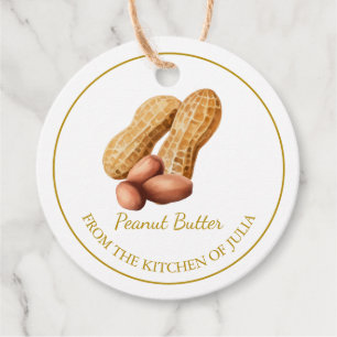 Simple Homemade Peanut Butter Hang Tag l White Geschenkanhänger