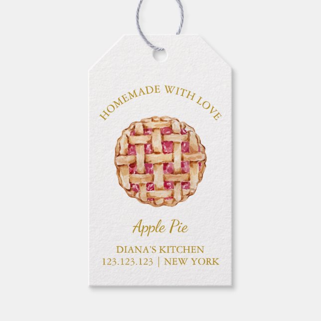 Simple Homemade Pie Hang Tag l White Geschenkanhänger (Vorderseite)