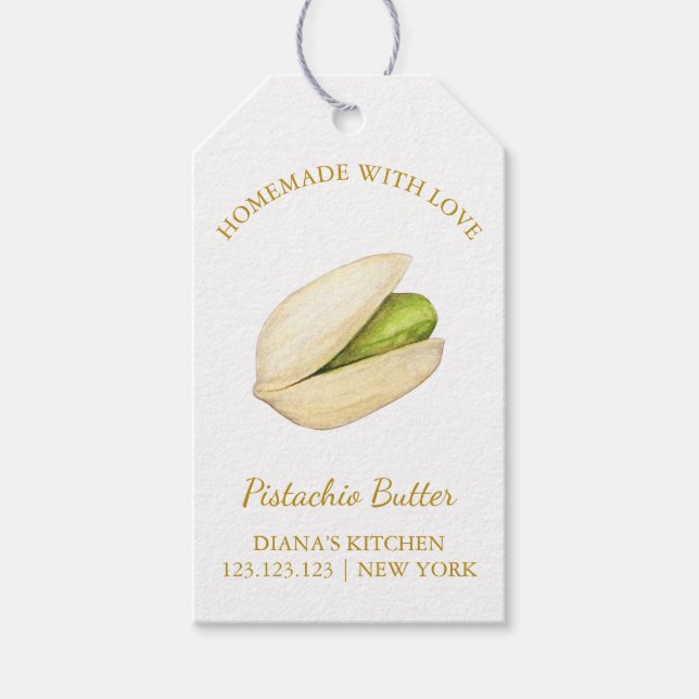 Simple Homemade Pistachio Butter Hang Tag Geschenkanhänger (Vorderseite)