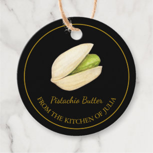 Simple Homemade Pistachio Butter Hang Tag l Black Geschenkanhänger