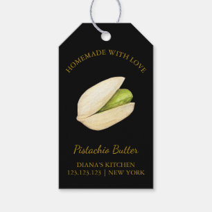 Simple Homemade Pistachio Butter Hang Tag l Black Geschenkanhänger
