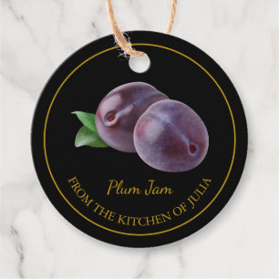 Simple Homemade Plum Jam Hang Tag Geschenkanhänger