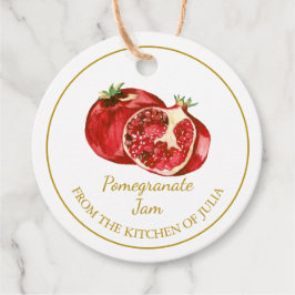 Simple Homemade Pomegranate Jam Hang Tag l White Geschenkanhänger