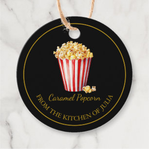 Simple Homemade Popcorn Hang Tag l Black Geschenkanhänger