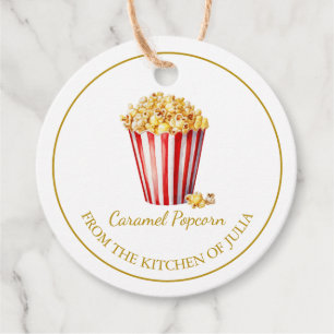 Simple Homemade Popcorn Hang Tag l White Geschenkanhänger