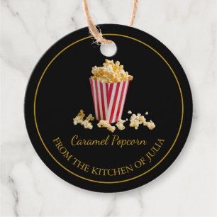 Simple Homemade Popcorn Hang Tag l White Geschenkanhänger