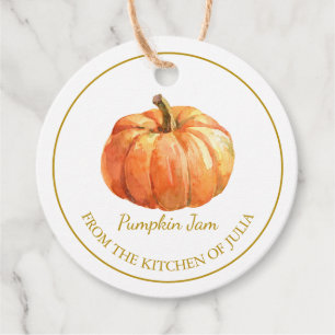 Simple Homemade Pumpkin Jam Hang Tag l White Geschenkanhänger