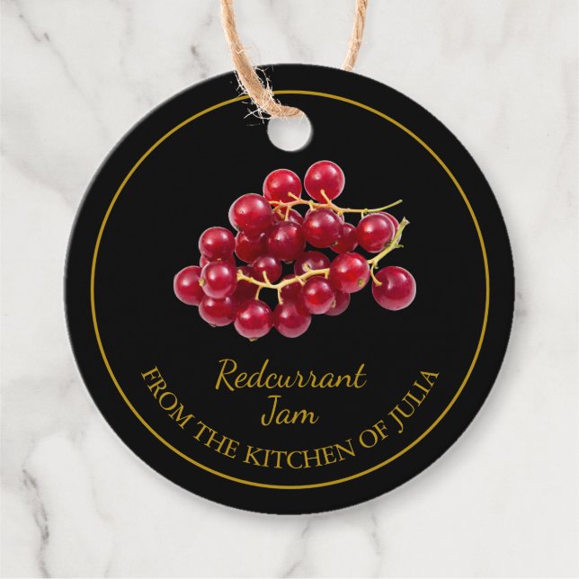Simple Homemade Redcurrant Jam Hang Tag Geschenkanhänger (Vorderseite)