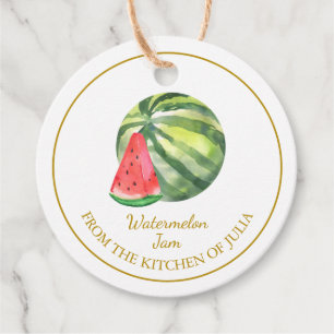 Simple Homemade Watermelon Jam Hang Tag l White Geschenkanhänger