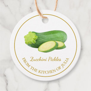 Simple Homemade Zucchini Pickles Hang Tag Geschenkanhänger