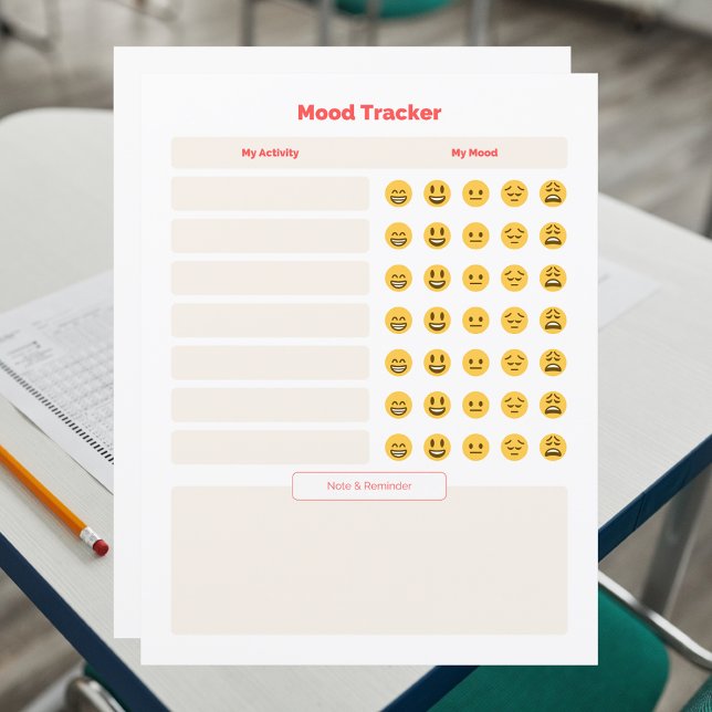 Simple Homeschool Mood Tracker Worksheet (Von Creator hochgeladen)