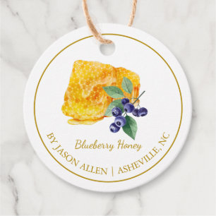 Simple Honeycomb Blueberry Infused Honey Hang Tag Geschenkanhänger