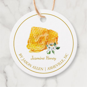 Simple Honeycomb Jasmine Infused Honey Hang Tag Geschenkanhänger