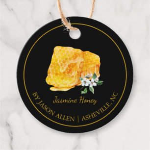 Simple Honeycomb Jasmine Infused Honey Hang Tag Geschenkanhänger