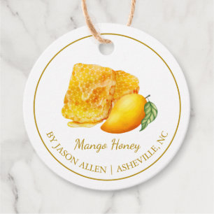 Simple Honeycomb Mango Infused Honey Hang Tag Geschenkanhänger
