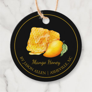 Simple Honeycomb Mango Infused Honey Hang Tag Geschenkanhänger