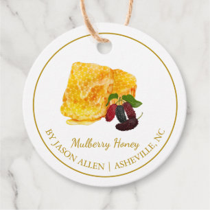 Simple Honeycomb Mulberry Infused Honey Hang Tag Geschenkanhänger
