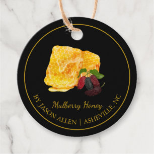Simple Honeycomb Mulberry Infused Honey Hang Tag Geschenkanhänger