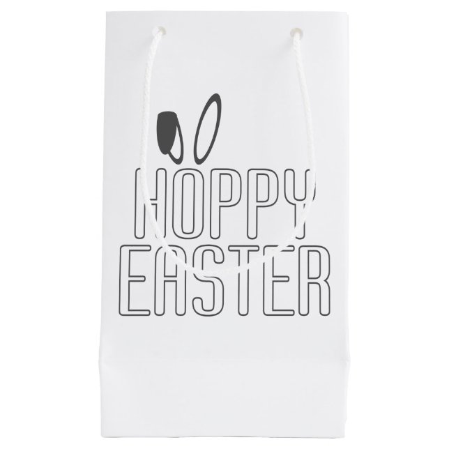 Simple Hoppy Oaster Pun Typografie | Geschenktüte (Vorderseite)