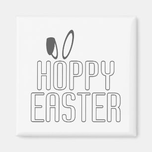 Simple Hoppy Oaster Pun Typografie   Magnet