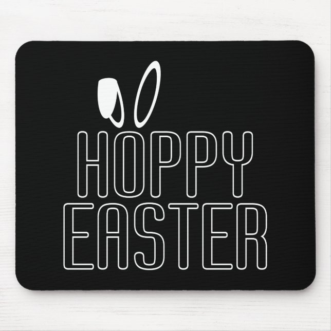 Simple Hoppy Oaster Pun Typografie | Mousepad (Vorne)