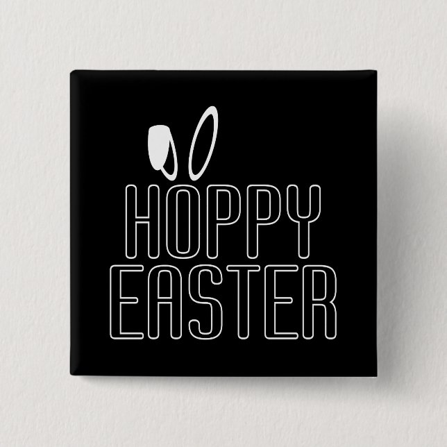Simple Hoppy Oaster Pun Typografie | Schaltfläche  Button (Vorderseite)