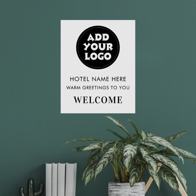 Simple Hotel Welcome Sign Logo & Name Any Color Poster (Von Creator hochgeladen)