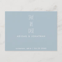 Simple Icy Blue Winter Wedding Save the Date