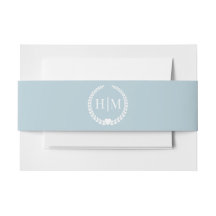 Simple Icy Winter Blue Monogram