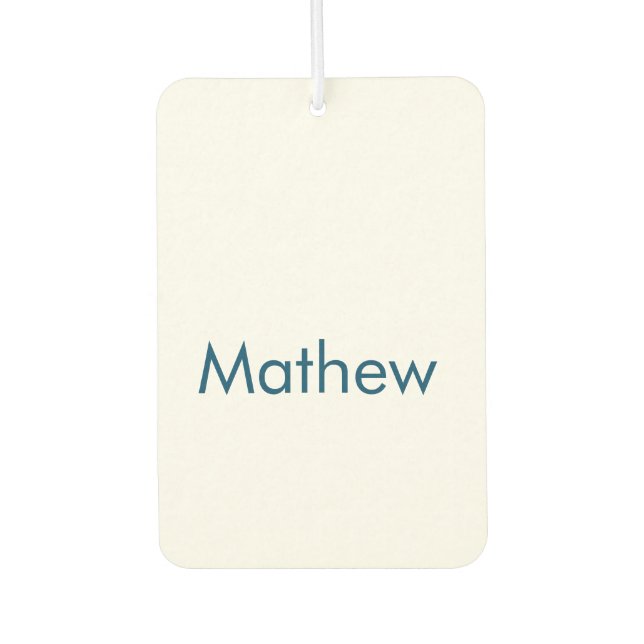 simple initial letter monogram add your name lett  autolufterfrischer (Vorderseite)