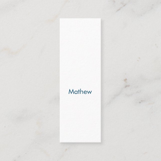 simple initial letter monogram add your name lett  telefonnummerkarte (Vorderseite)