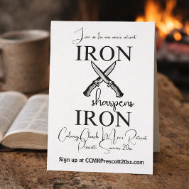 Simple Iron sharpens Iron Christian Men's Retreat Einladung
