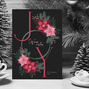 Simple Joy Warm wünscht Rose Black Feiertagskarte
