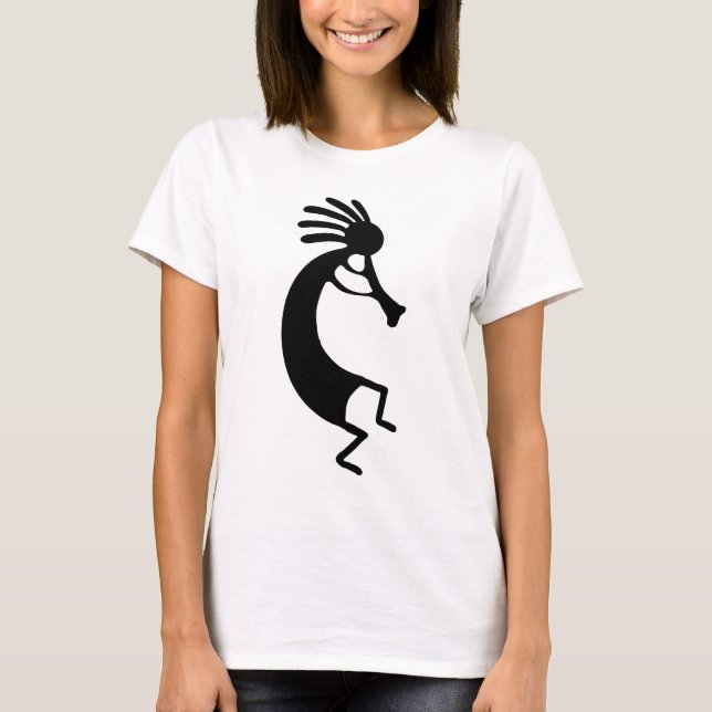 Simple Kokopelli drawing in black T-Shirt (Vorderseite)