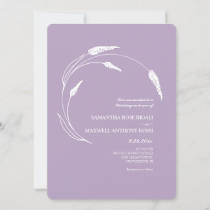 Simple Lavender Floral Wedding Einladung