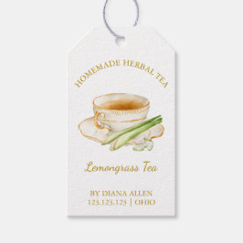 Simple Lemongrass Tea Hang Tag Geschenkanhänger