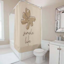 Simple Life Minimalism Shower Curtain Duschvorhang
