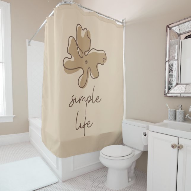 Simple Life Minimalism Shower Curtain Duschvorhang (Beispiel)