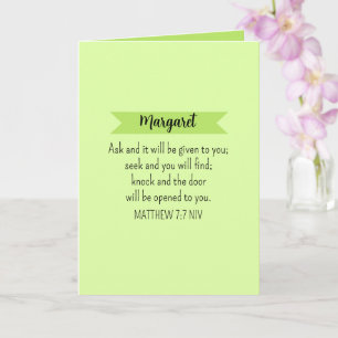 Simple Lime Green Frage Gottsbibel Verse Christlic Karte